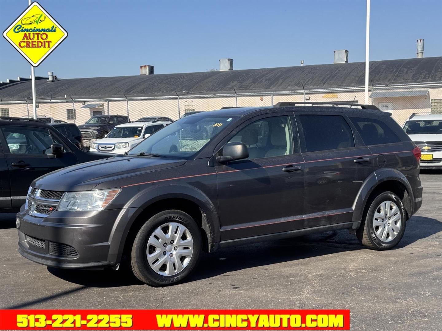 2016 Granite Crystal Metallic Clear Coat Dodge Journey SE (3C4PDDAG6GT) with an 3.6L Pentastar 3.6L V6 283hp 260ft. lbs. Sequential Multiport Fuel Injection engine, 6-Speed Shiftable Automatic transmission, located at 2813 Gilbert Avenue, Cincinnati, OH, 45206, (513) 221-2255, 39.130219, -84.489189 - Photo#0
