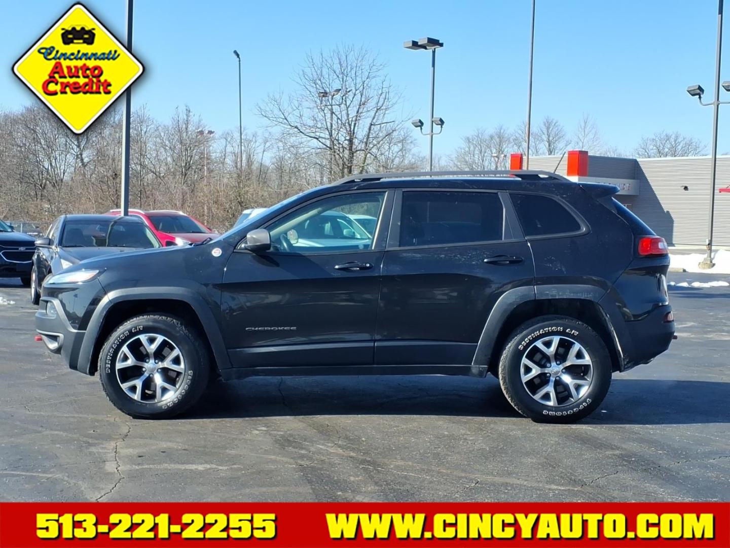 2014 Brilliant Black Crystal Pearl Coat Jeep Cherokee Trailhawk (1C4PJMBB3EW) with an 2.4L 2.4L I4 180hp 171ft. lbs. Sequential Multiport Fuel Injection engine, 4WD 9-Speed Shiftable Automatic transmission, located at 5489 Dixie Highway, Fairfield, OH, 45014, (513) 221-2255, 39.333084, -84.523834 - Photo#1