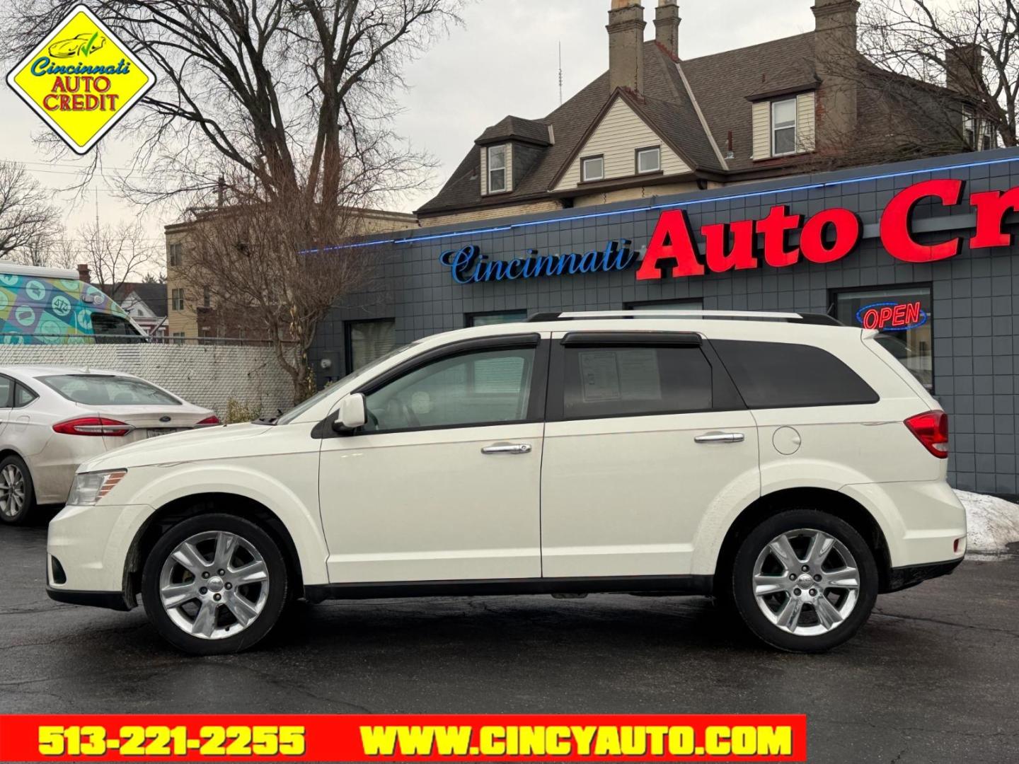 2012 Pearl White Tri-Coat Dodge Journey Crew (3C4PDDDG0CT) with an 3.6L Pentastar 3.6L V6 283hp 260ft. lbs. Sequential Multiport Fuel Injection engine, 6-Speed Shiftable Automatic transmission, located at 2813 Gilbert Avenue, Cincinnati, OH, 45206, (513) 221-2255, 39.130219, -84.489189 - Photo#1