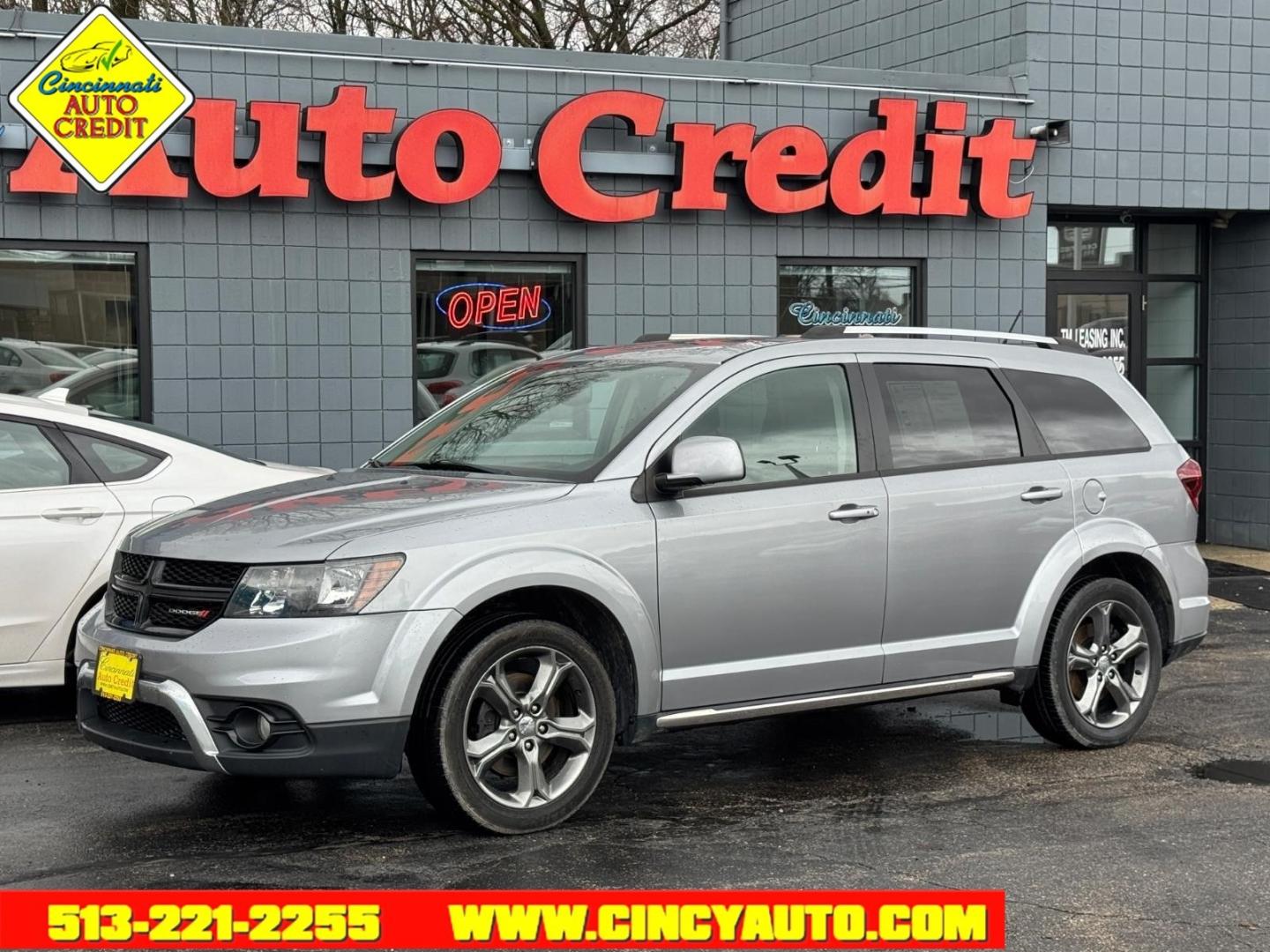 2016 Billet Silver Metallic Clear Coat Dodge Journey Crossroad (3C4PDCGG1GT) with an 3.6L Pentastar 3.6L Flex Fuel V6 283hp 260ft. lbs. Sequential Multiport Fuel Injection engine, 6-Speed Shiftable Automatic transmission, located at 2813 Gilbert Avenue, Cincinnati, OH, 45206, (513) 221-2255, 39.130219, -84.489189 - Photo#0