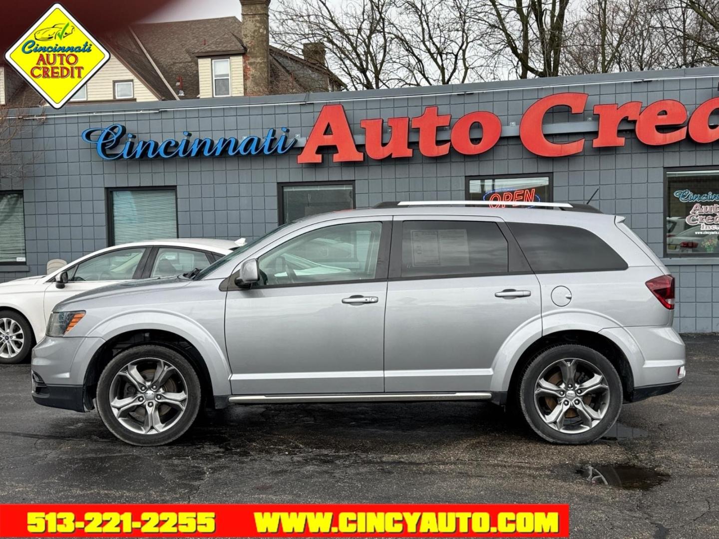 2016 Billet Silver Metallic Clear Coat Dodge Journey Crossroad (3C4PDCGG1GT) with an 3.6L Pentastar 3.6L Flex Fuel V6 283hp 260ft. lbs. Sequential Multiport Fuel Injection engine, 6-Speed Shiftable Automatic transmission, located at 2813 Gilbert Avenue, Cincinnati, OH, 45206, (513) 221-2255, 39.130219, -84.489189 - Photo#1