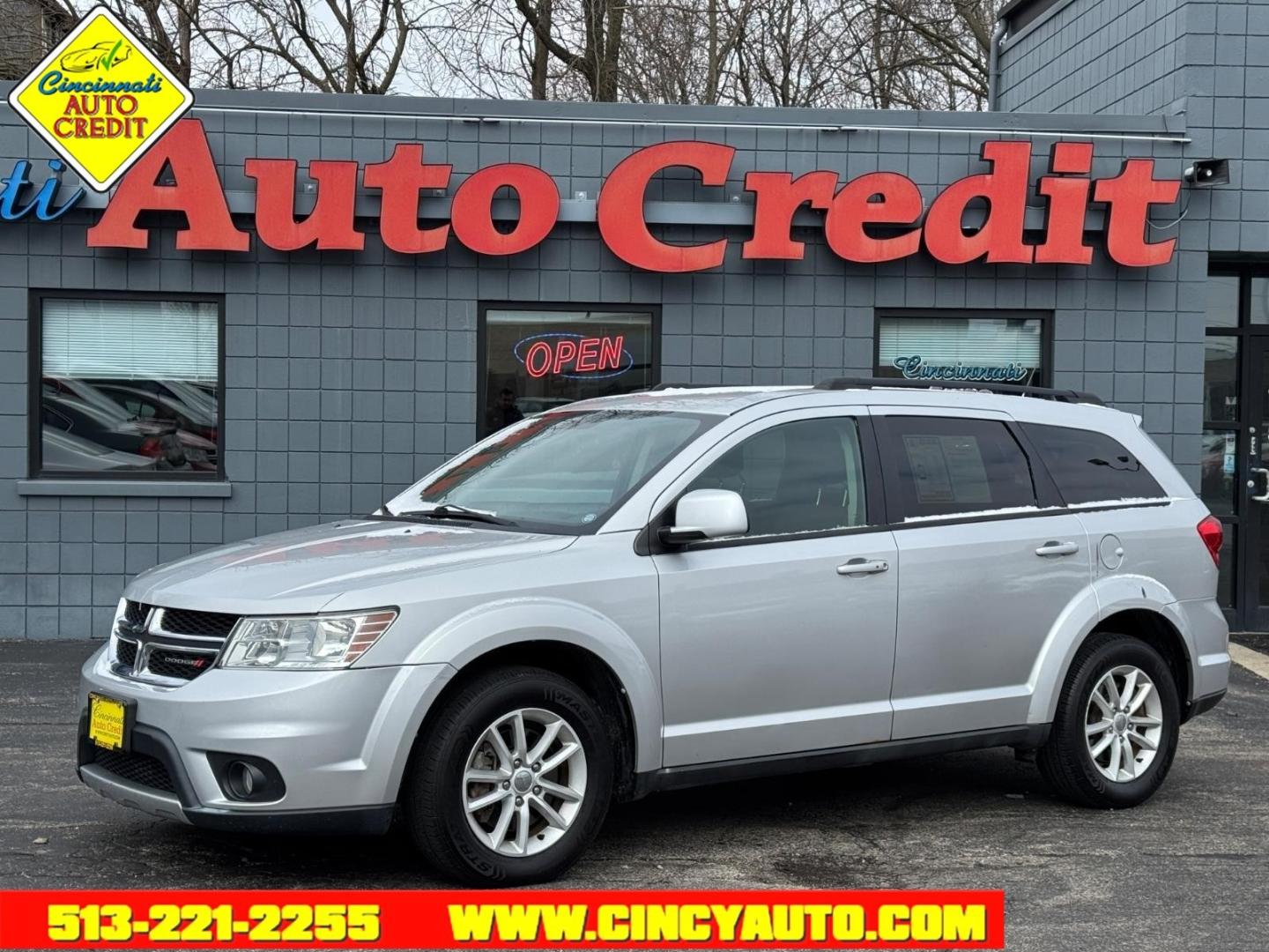 2013 Bright Silver Metallic Clear Coat Dodge Journey SXT (3C4PDDBG3DT) with an 3.6L Pentastar 3.6L V6 283hp 260ft. lbs. Sequential Multiport Fuel Injection engine, 6-Speed Shiftable Automatic transmission, located at 2813 Gilbert Avenue, Cincinnati, OH, 45206, (513) 221-2255, 39.130219, -84.489189 - Photo#0