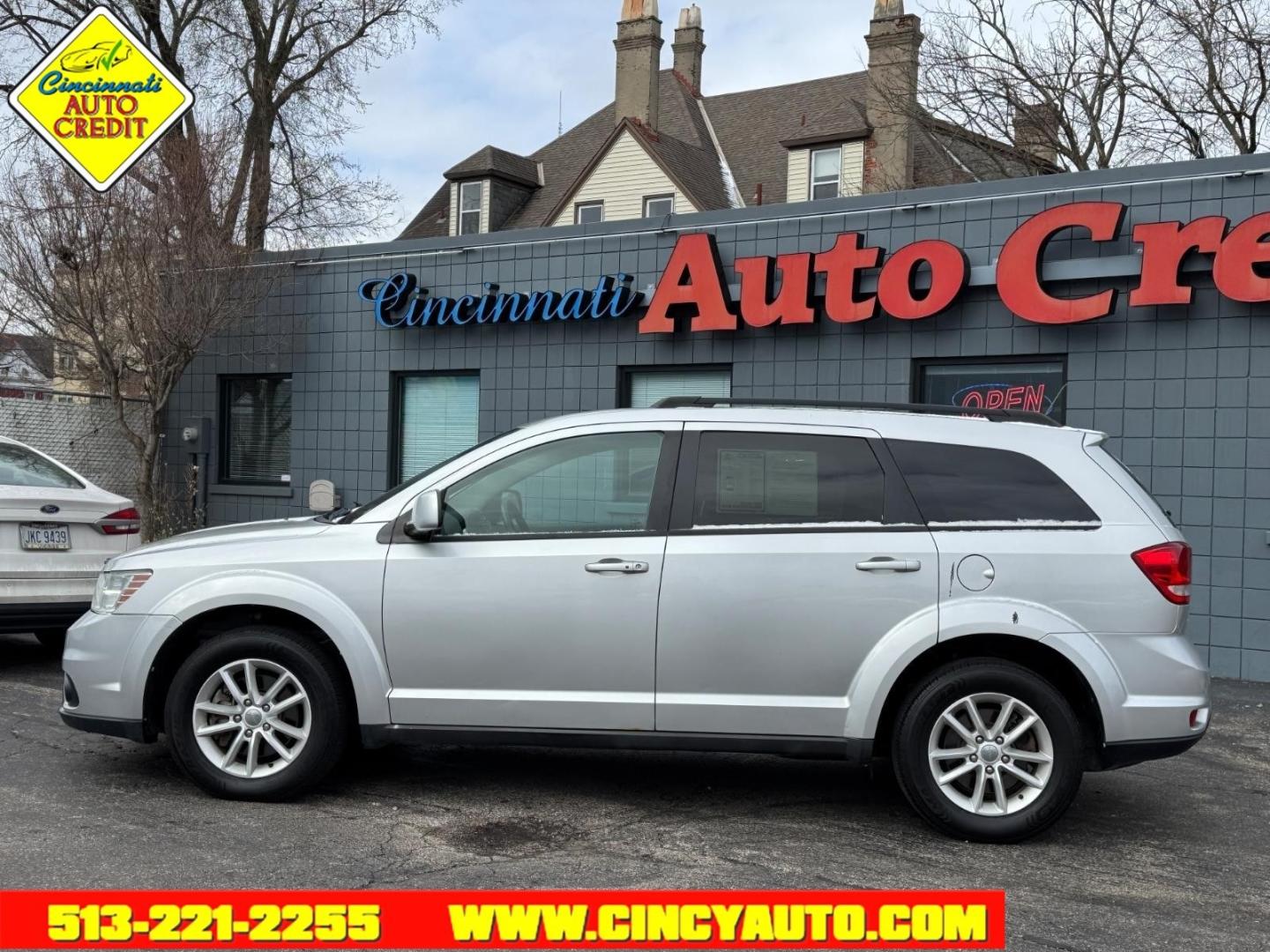 2013 Bright Silver Metallic Clear Coat Dodge Journey SXT (3C4PDDBG3DT) with an 3.6L Pentastar 3.6L V6 283hp 260ft. lbs. Sequential Multiport Fuel Injection engine, 6-Speed Shiftable Automatic transmission, located at 2813 Gilbert Avenue, Cincinnati, OH, 45206, (513) 221-2255, 39.130219, -84.489189 - Photo#1