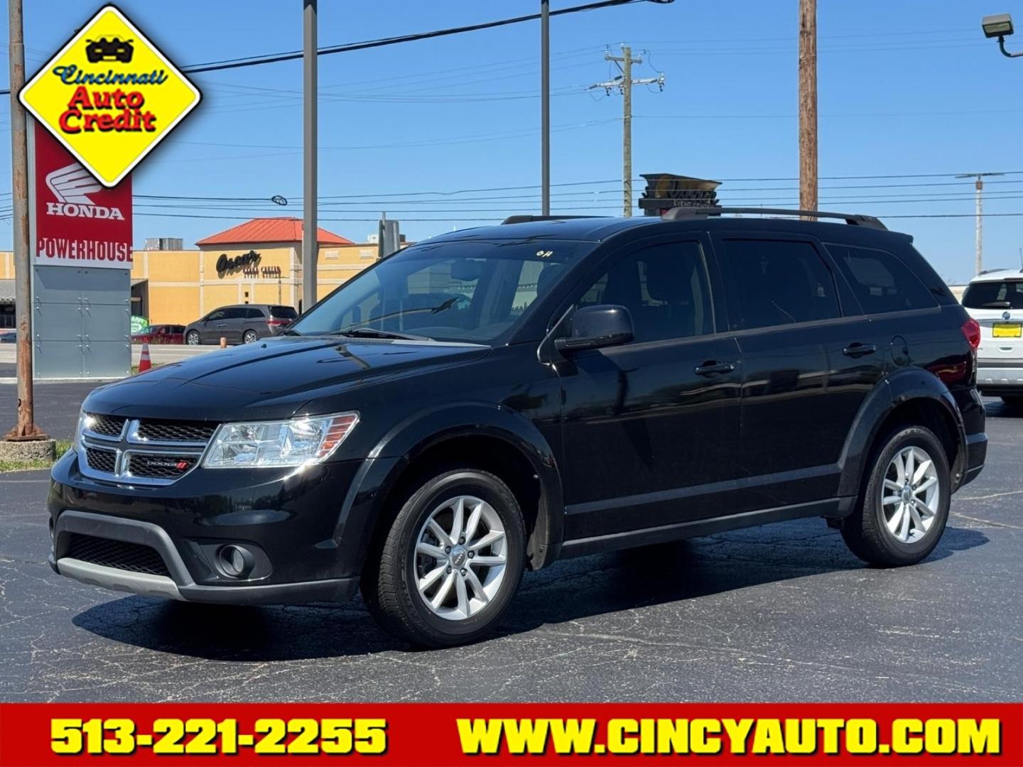 2016 Pitch Black Clear Coat Px8 Dodge Journey SXT (3C4PDCBGXGT) with an 3.6L Pentastar 3.6L Flex Fuel V6 283hp 260ft. lbs. Sequential Multiport Fuel Injection engine, 6-Speed Shiftable Automatic transmission, located at 5489 Dixie Highway, Fairfield, OH, 45014, (513) 221-2255, 39.333084, -84.523834 - Photo#0