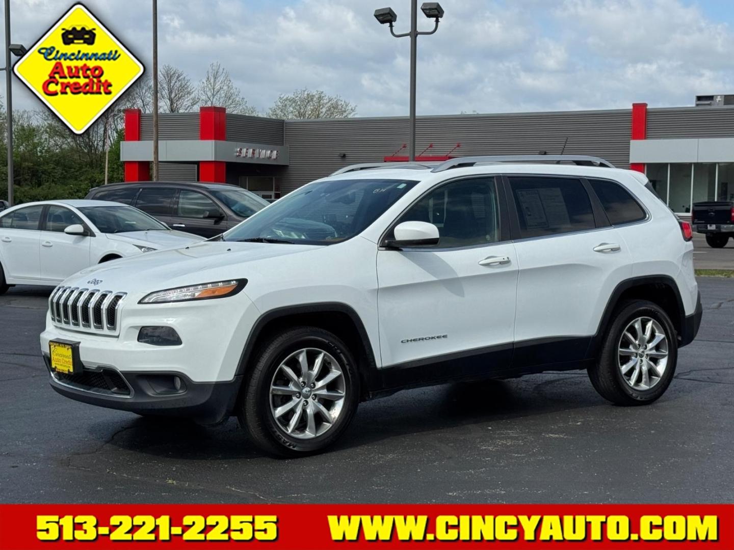 2014 Bright White Clear Coat Pw7 Jeep Cherokee Limited (1C4PJMDB1EW) with an 2.4L 2.4L I4 180hp 171ft. lbs. Sequential Multiport Fuel Injection engine, 9-Speed Shiftable Automatic transmission, located at 5489 Dixie Highway, Fairfield, OH, 45014, (513) 221-2255, 39.333084, -84.523834 - Photo#0