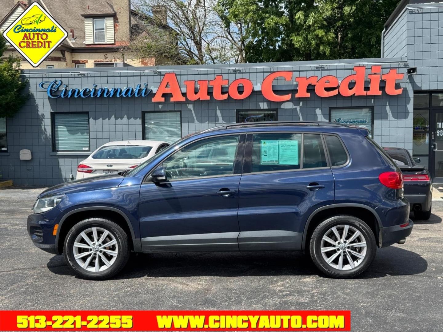2015 Night Blue Metallic Z2z2 Volkswagen Tiguan SEL 4Motion (WVGBV7AX7FW) with an 2.0L 2.0L Turbo I4 200hp 207ft. lbs. Direct Injection engine, 6-speed Automatic with Tiptronic transmission, located at 2813 Gilbert Avenue, Cincinnati, OH, 45206, (513) 221-2255, 39.130219, -84.489189 - Photo#1