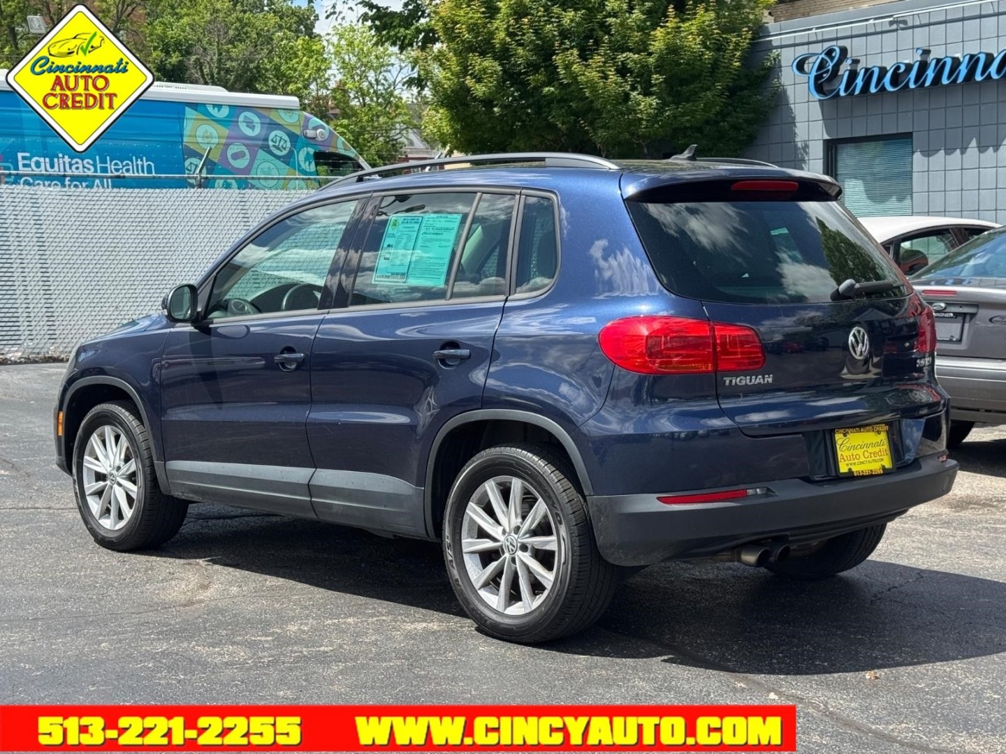 2015 Night Blue Metallic Z2z2 Volkswagen Tiguan SEL 4Motion (WVGBV7AX7FW) with an 2.0L 2.0L Turbo I4 200hp 207ft. lbs. Direct Injection engine, 6-speed Automatic with Tiptronic transmission, located at 2813 Gilbert Avenue, Cincinnati, OH, 45206, (513) 221-2255, 39.130219, -84.489189 - Photo#2