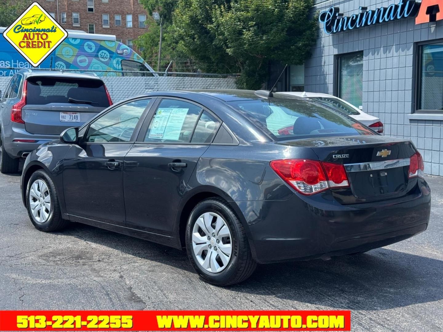 2015 Black Granite Metallic Gar Chevrolet Cruze LS Auto (1G1PA5SH5F7) with an 1.8L Ecotec 1.8L Flex Fuel I4 138hp 125ft. lbs. Sequential Multiport Fuel Injection engine, 6-Speed Shiftable Automatic w/Overdrive transmission, located at 2813 Gilbert Avenue, Cincinnati, OH, 45206, (513) 221-2255, 39.130219, -84.489189 - Photo#2
