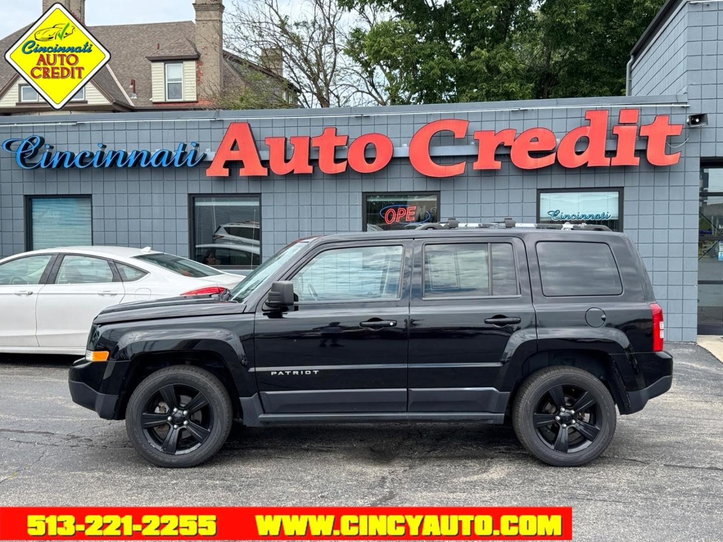 2013 Black Clear Coat Px8 Jeep Patriot Latitude (1C4NJRFB8DD) with an 2.4L 2.4L I4 172hp 165ft. lbs. Sequential Multiport Fuel Injection engine, CVT transmission, located at 2813 Gilbert Avenue, Cincinnati, OH, 45206, (513) 221-2255, 39.130219, -84.489189- Photo#1