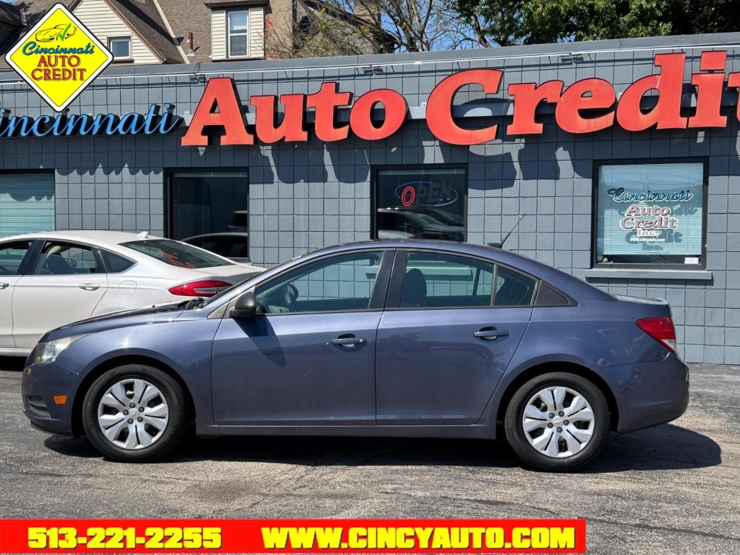 2013 Atlantis Blue Metallic Chevrolet Cruze LS Auto (1G1PA5SH5D7) with an 1.8L Ecotec 1.8L Flex Fuel I4 138hp 125ft. lbs. Sequential Multiport Fuel Injection engine, 6-Speed Shiftable Automatic w/Overdrive transmission, located at 2813 Gilbert Avenue, Cincinnati, OH, 45206, (513) 221-2255, 39.130219, -84.489189- Photo#1