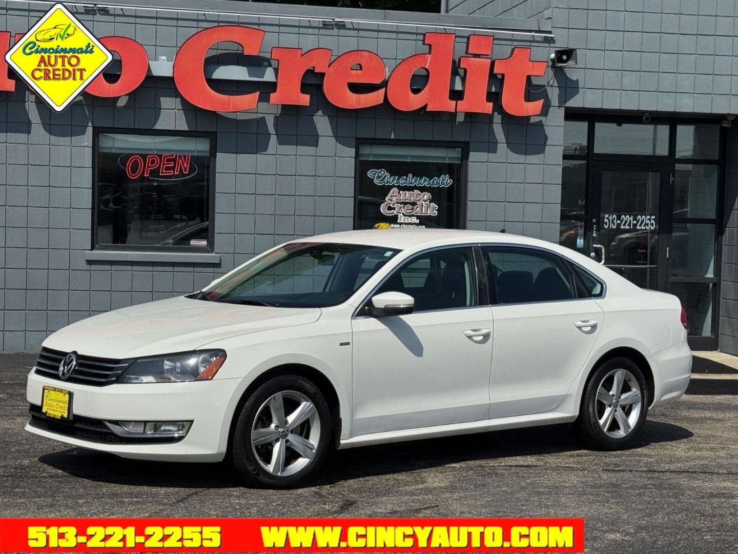 2015 Candy White B4b4 Volkswagen Passat 1.8T Limited Edition (1VWAT7A33FC) with an 1.8L 1.8L Turbo I4 170hp 184ft. lbs. PZEV Fuel Injected engine, 6-Speed Shiftable Automatic transmission, located at 2813 Gilbert Avenue, Cincinnati, OH, 45206, (513) 221-2255, 39.130219, -84.489189- Photo#0
