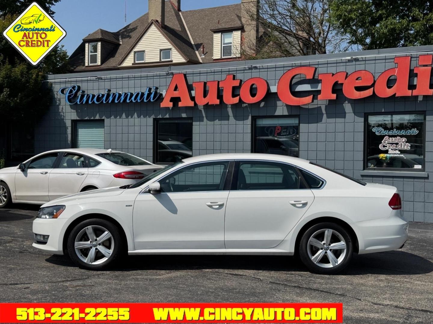 2015 Candy White B4b4 Volkswagen Passat 1.8T Limited Edition (1VWAT7A33FC) with an 1.8L 1.8L Turbo I4 170hp 184ft. lbs. PZEV Fuel Injected engine, 6-Speed Shiftable Automatic transmission, located at 2813 Gilbert Avenue, Cincinnati, OH, 45206, (513) 221-2255, 39.130219, -84.489189- Photo#1
