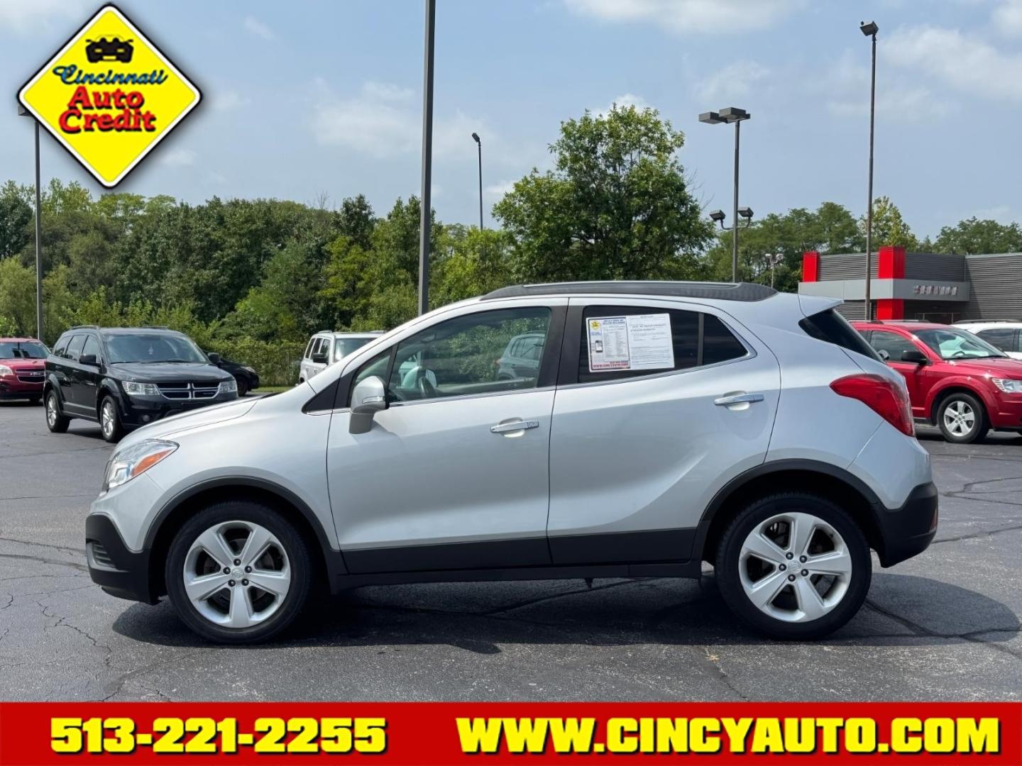 2016 Quicksilver Metallic/Dark Argent Metallic Buick Encore Base (KL4CJASB5GB) with an 1.4L Ecotec 1.4L Turbo I4 138hp 148ft. lbs. Sequential Multiport Fuel Injection engine, 6-Speed Automatic w/Driver Shift Control transmission, located at 5489 Dixie Highway, Fairfield, OH, 45014, (513) 221-2255, 39.333084, -84.523834- Photo#1