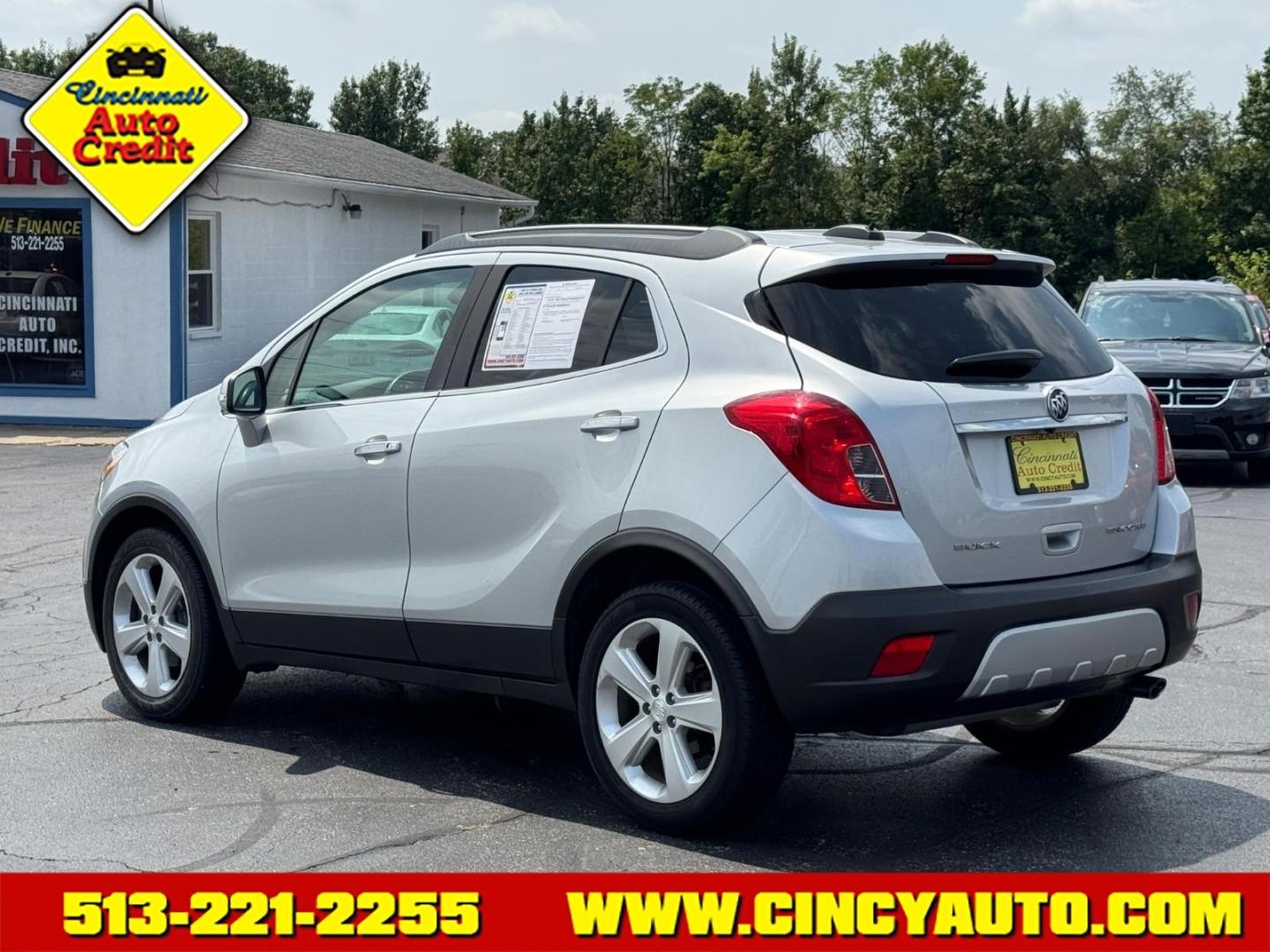 2016 Quicksilver Metallic/Dark Argent Metallic Buick Encore Base (KL4CJASB5GB) with an 1.4L Ecotec 1.4L Turbo I4 138hp 148ft. lbs. Sequential Multiport Fuel Injection engine, 6-Speed Automatic w/Driver Shift Control transmission, located at 5489 Dixie Highway, Fairfield, OH, 45014, (513) 221-2255, 39.333084, -84.523834- Photo#2