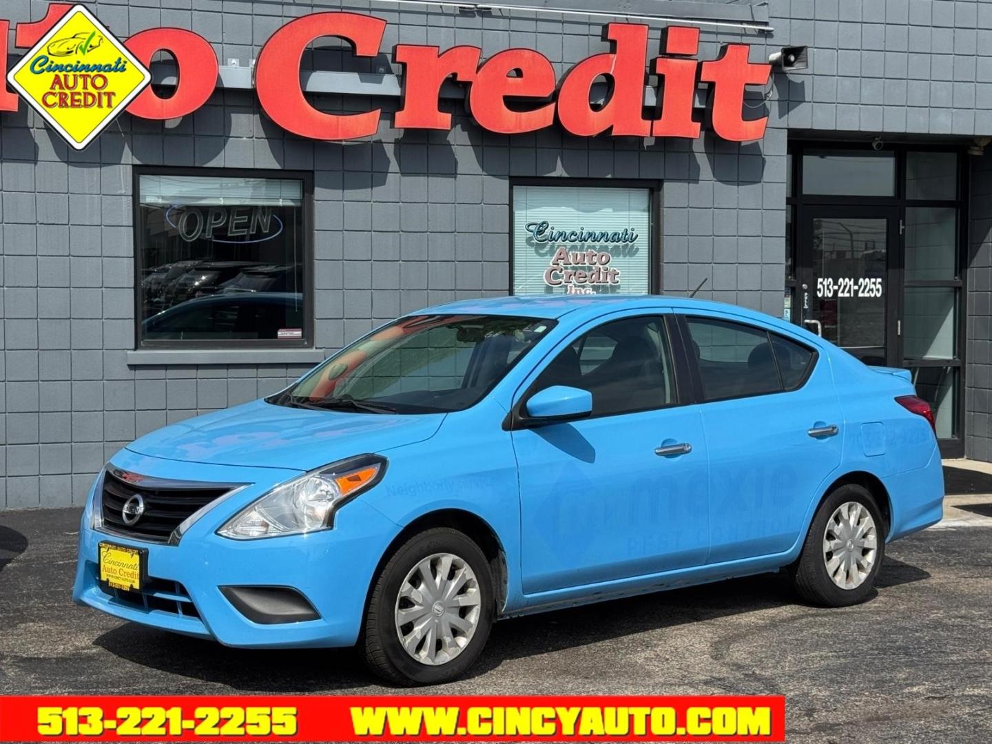 2019 Lt. Blue Nissan Versa SV (3N1CN7AP7KL) with an 1.6L 1.6L I4 109hp 107ft. lbs. Fuel Injected engine, CVT transmission, located at 2813 Gilbert Avenue, Cincinnati, OH, 45206, (513) 221-2255, 39.130219, -84.489189- Photo#0