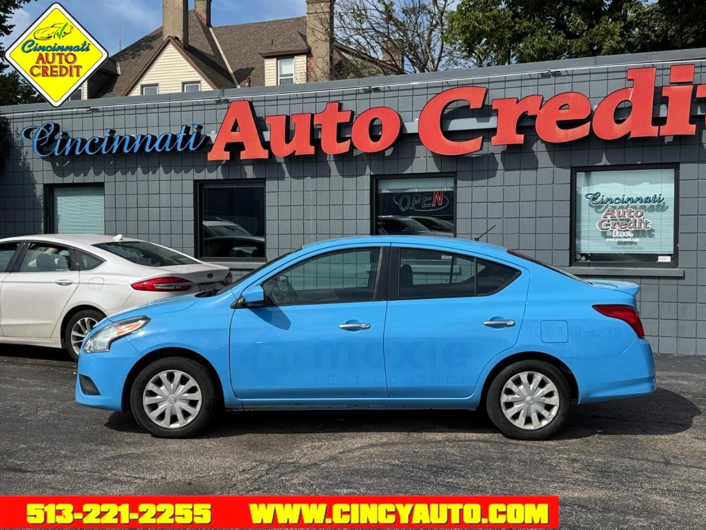 2019 Lt. Blue Nissan Versa SV (3N1CN7AP7KL) with an 1.6L 1.6L I4 109hp 107ft. lbs. Fuel Injected engine, CVT transmission, located at 2813 Gilbert Avenue, Cincinnati, OH, 45206, (513) 221-2255, 39.130219, -84.489189- Photo#1