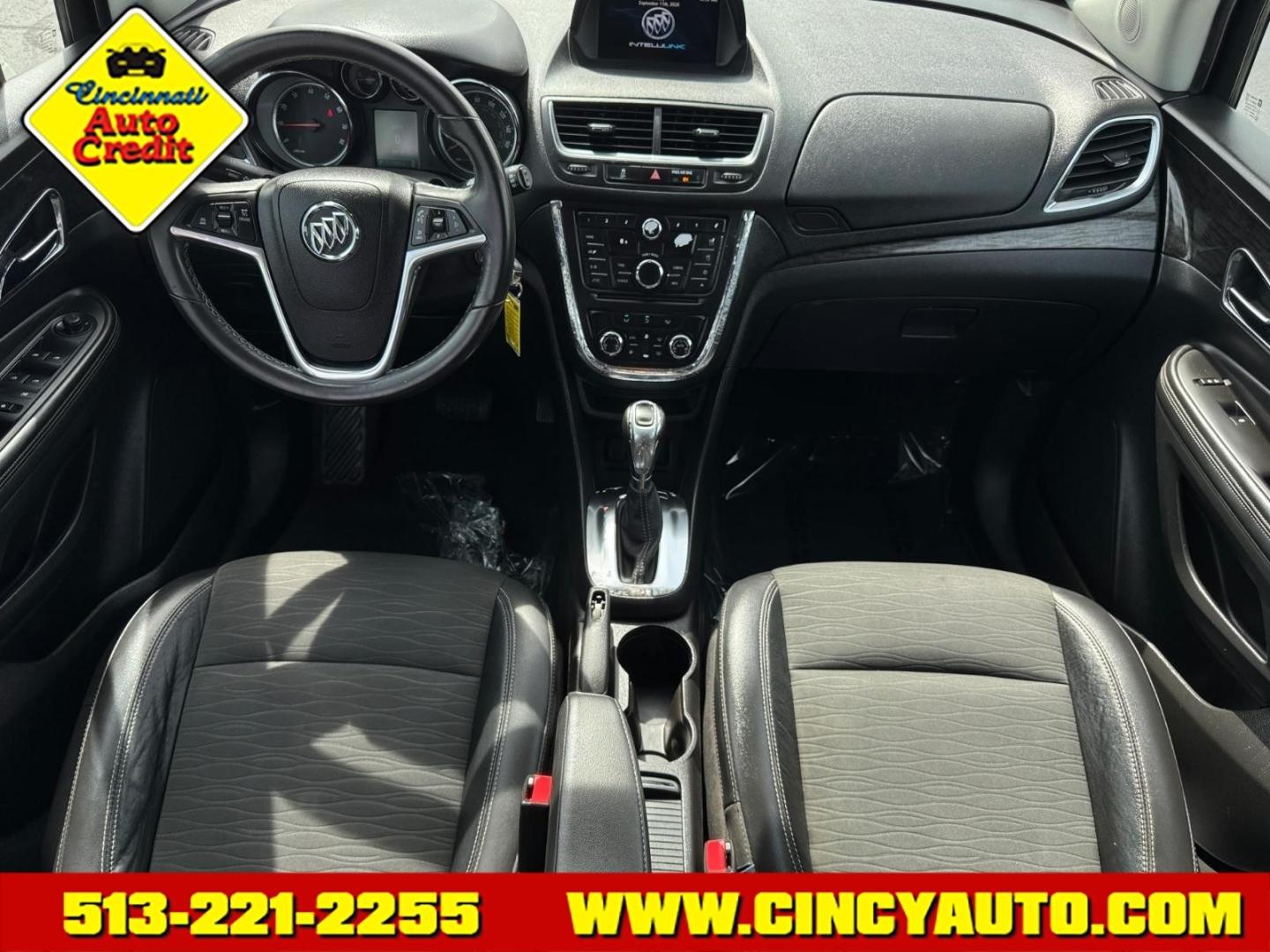 2015 White Pearl Tricoat/Satin Nickel Metallic Gyn/Bqx Buick Encore Convenience (KL4CJFSB0FB) with an 1.4L Ecotec 1.4L Turbo I4 138hp 148ft. lbs. Sequential Multiport Fuel Injection engine, 6-Speed Automatic transmission, located at 5489 Dixie Highway, Fairfield, OH, 45014, (513) 221-2255, 39.333084, -84.523834- Photo#3