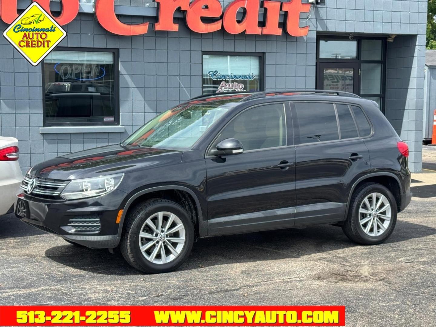 2015 Deep Black Pearl Metallic Volkswagen Tiguan SEL (WVGAV7AX7FW) with an 2.0L 2.0L Turbo I4 200hp 207ft. lbs. Fuel Injected engine, 6-speed Automatic with Tiptronic transmission, located at 2813 Gilbert Avenue, Cincinnati, OH, 45206, (513) 221-2255, 39.130219, -84.489189- Photo#0