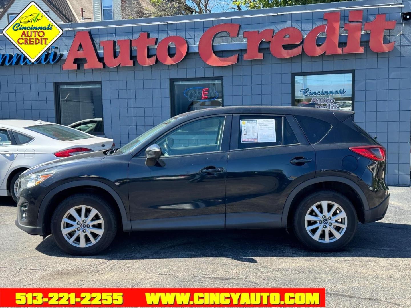 2016 Jet Black Mica Mazda CX-5 Touring (JM3KE4CY7G0) with an 2.5L SKYACTIV-G 2.5L I4 184hp 185ft. lbs. Direct Injection engine, 6-Speed Shiftable Automatic transmission, located at 2813 Gilbert Avenue, Cincinnati, OH, 45206, (513) 221-2255, 39.130219, -84.489189- Photo#1